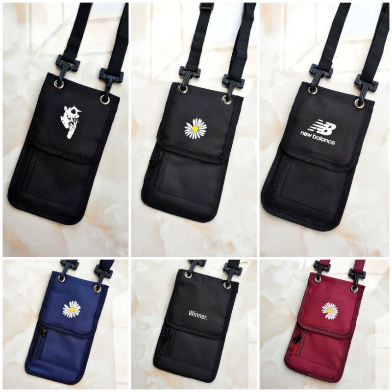 Tas Selempang Pria Wanita Tas Dompet Hp Hanging Wallet Poka