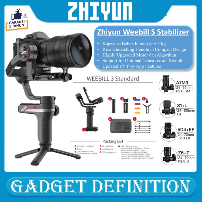 Sta Zhiyun Weebill S Gimbal 3-Axis Stabilizer / Zhiyun Tech Webill S Ori