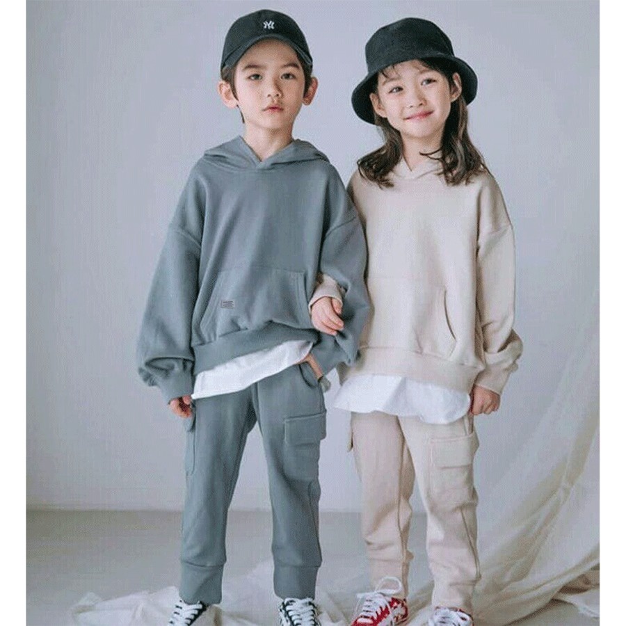 Parisdivarious Sweater Hoodie Jemper Kid Anak Polos Bahan Fleece Size S - XXL (Cowok &amp; Cewek)