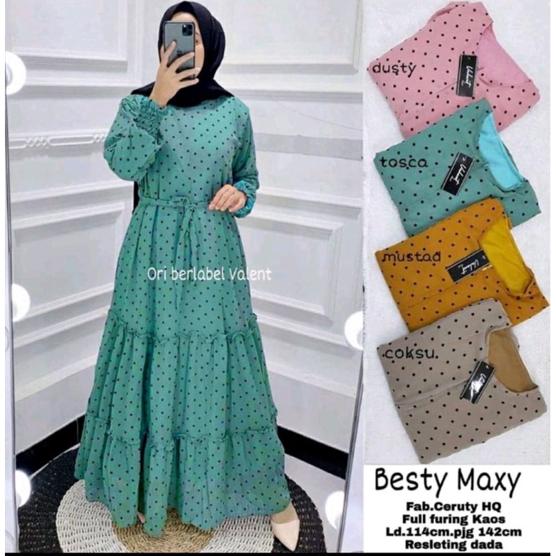PROMO CUCI GUDANG GAMIS POLKADOT//BUSUI//KATUN JEPANG PREMIUM_GAMIS MOTIF POLKADOT COD