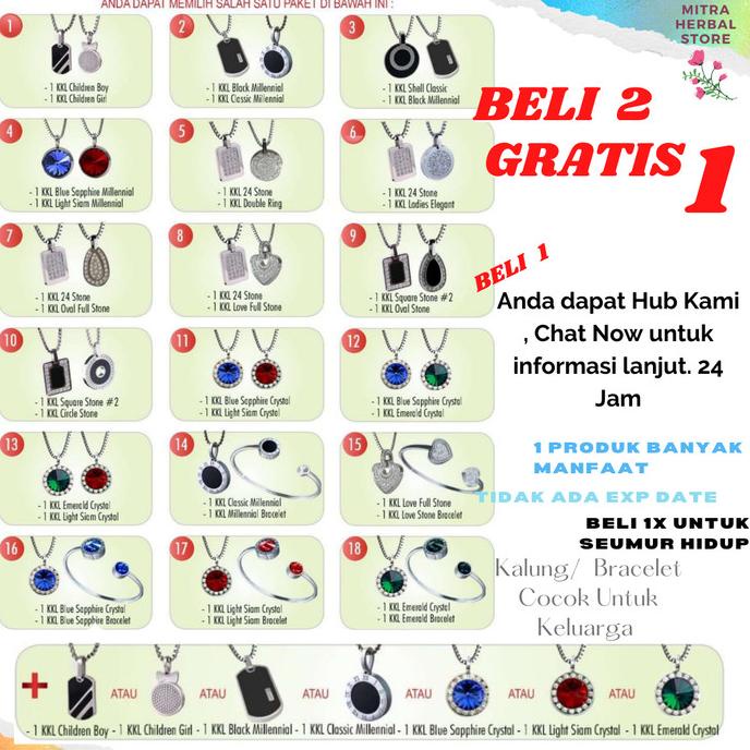 Promo 3 Kalung KK Liforce Kalung KK Indonesia original