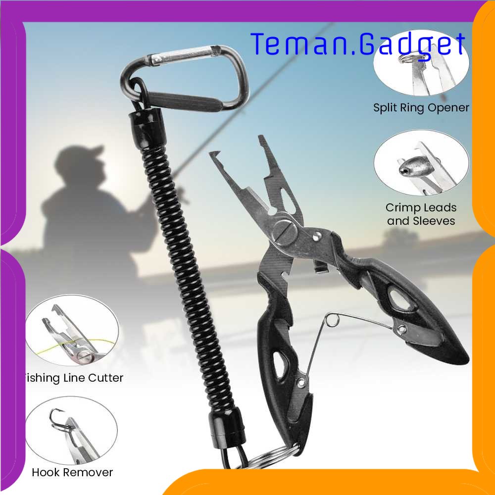 TG-PCN Pesca Tang Kail Pancing Stainless Steel Hook Remover with Carabiner - J1353