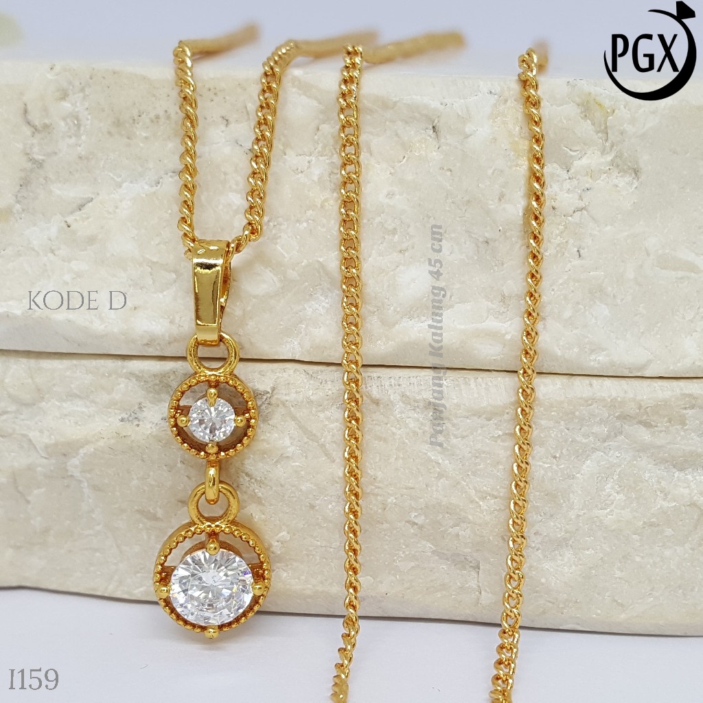 PGX Liontin Kalung Xuping Wanita Perhiasan Lapis Emas Aksesoris Fashion - I159