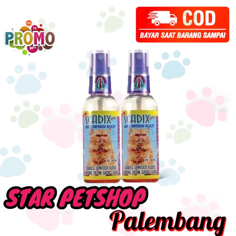 Obat Scabies Kucing Scadix Spray 60ml Free Packing Bubble