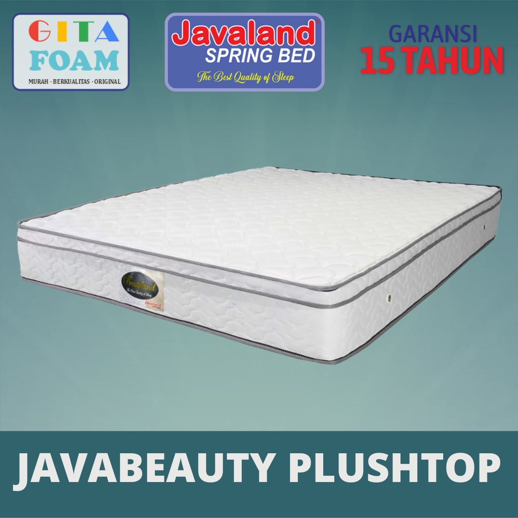 Matras Springbed Warna Putih Terekonomis Merk JAVALAND Seri Javabeauty Plushtop