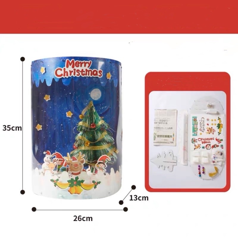 children chrismas theme art craft diy diorama project prakarya anak tema natal