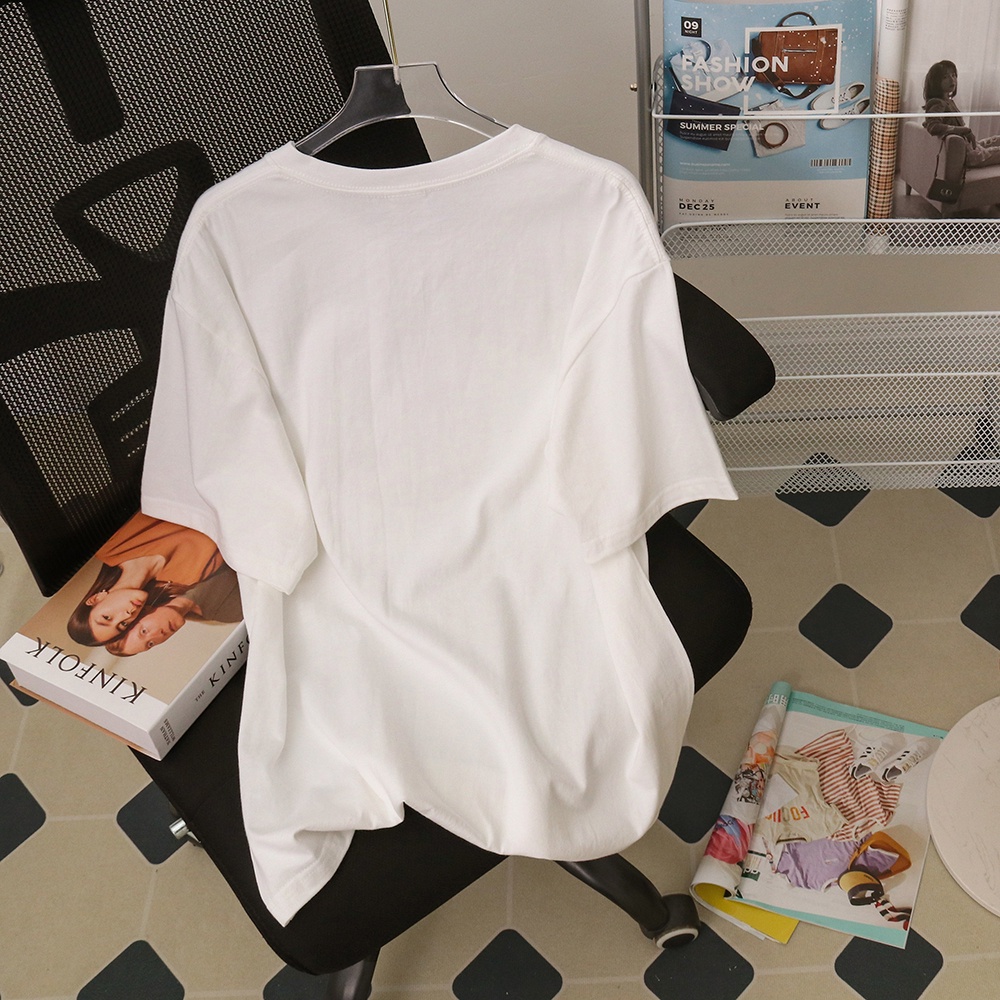 Image of SEZO. t shirt cat doodle kaos oversize baju korean style wanita ootd #8
