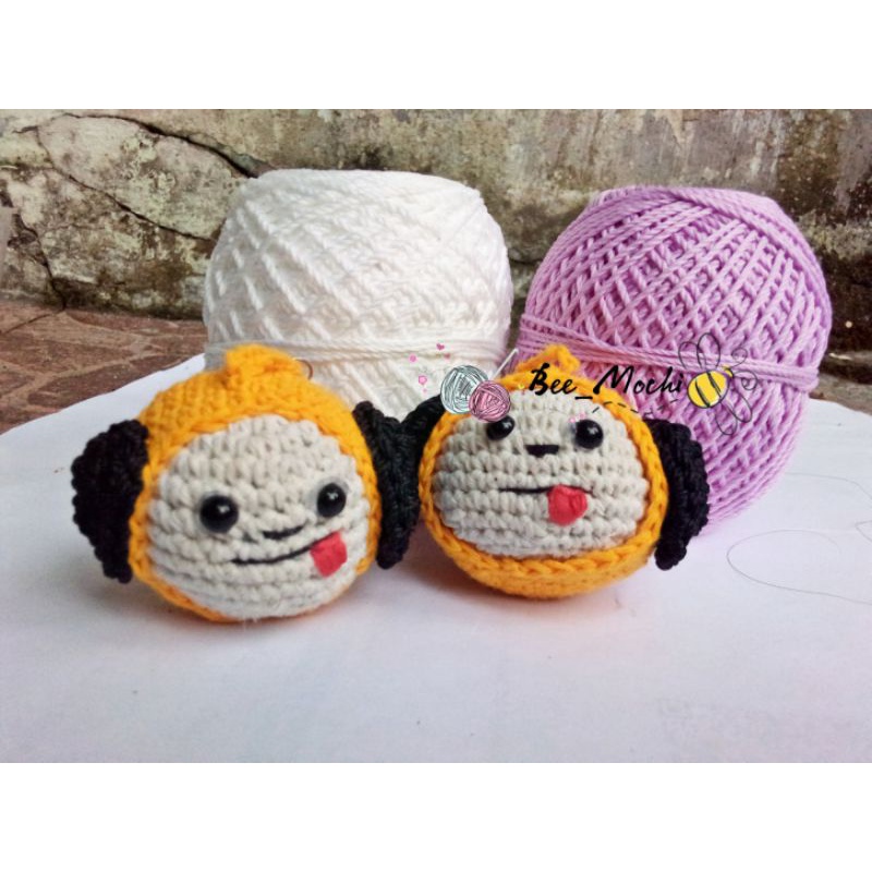 amigurumi/ganci rajut bt21/amigurumi chimmy bt21/souvenir rajut
