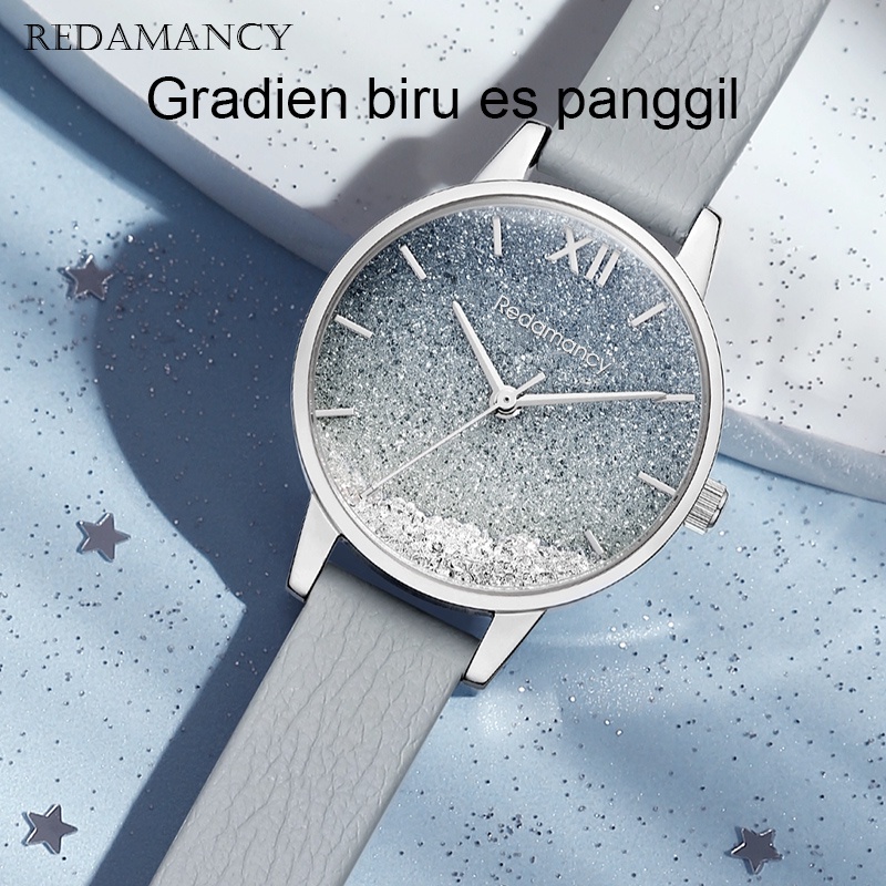 Redamancy Original Fashion Casual Jam Tangan Wanita Tahan Air Tali kulit