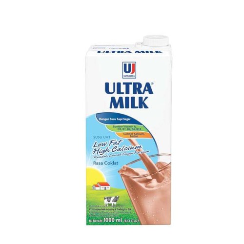 

Ultra Milk Susu UHT Low Fat High Calcium Coklat 1000ml // Ultra Milk Low Fat Coklat