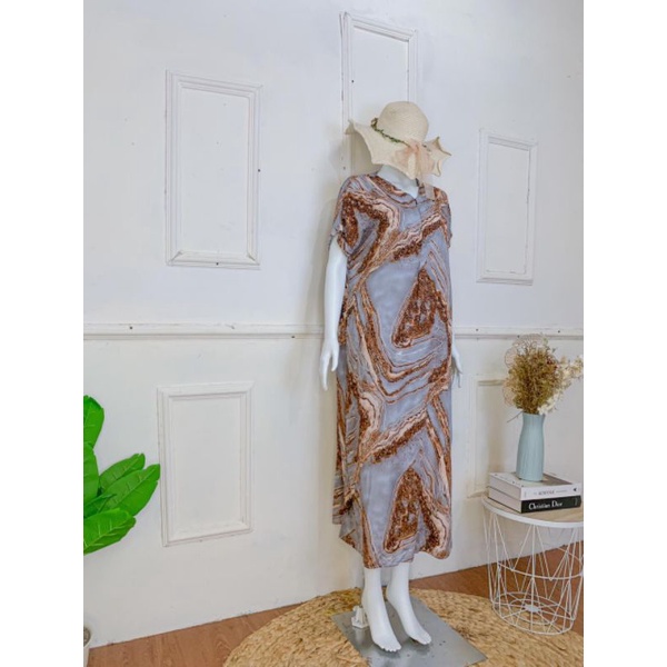 Daster long rayon premium | daster habel | dress busui