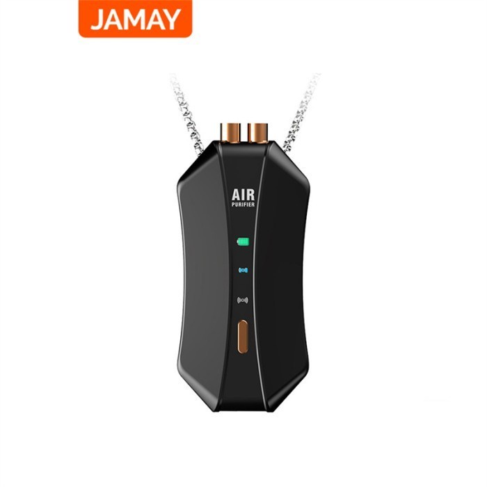 NEW JAMAY Personal Ionizer Air Purifier Kalung Original Necklace Antivirus - Hitam