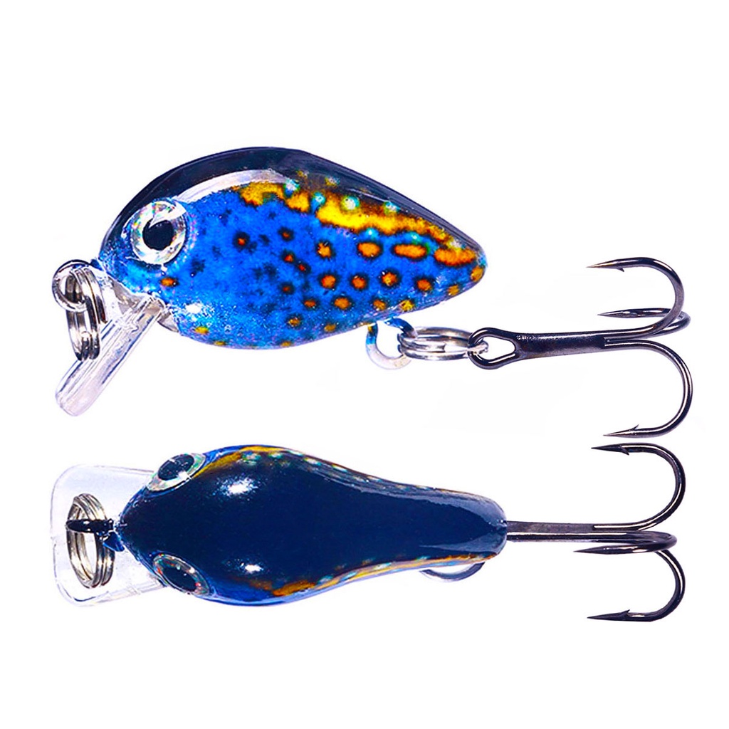 Hengjia Small Umpan Pancing Mini Crankabit Tiruan Bentuk Ikan 3D Print Pattern Handmade Fishing Lures 2.5cm / 1.5g Floating Bahan Plastik Keras Fishing Tackle