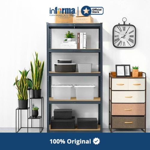 Informa Rak Besi Jodan Storage Shelving 9040180 Grey