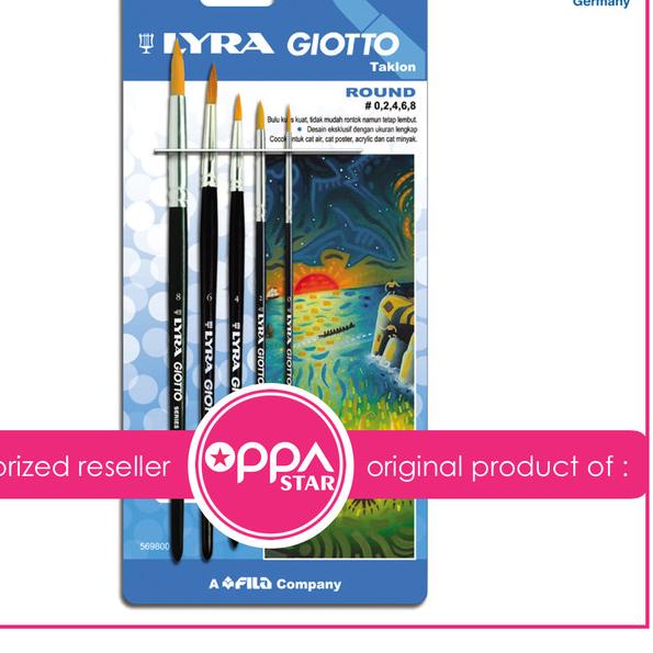

Lyra Brush Art Round Set 5 Pcs Kuas Original