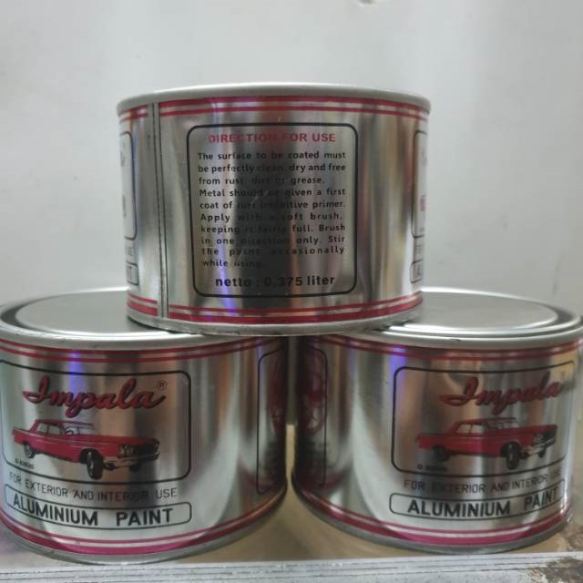 Impala Brom Silver 0,375 L kaleng jelek Cat Alumunium Chrome 375ml