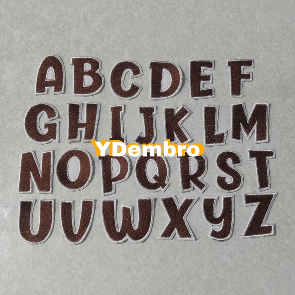 Patch Bet Logo Emblem Bordir Huruf Abjad N - Z