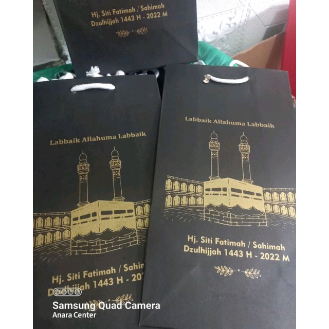 

Paperbag kraft hitam ukuran 15x7x27