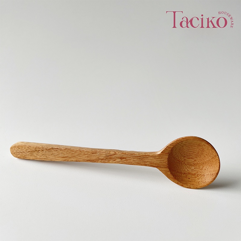 Ktmstore Garpu makan Kayu Bulat Natural spoon Wooden Cutlery Taciko TCK-102