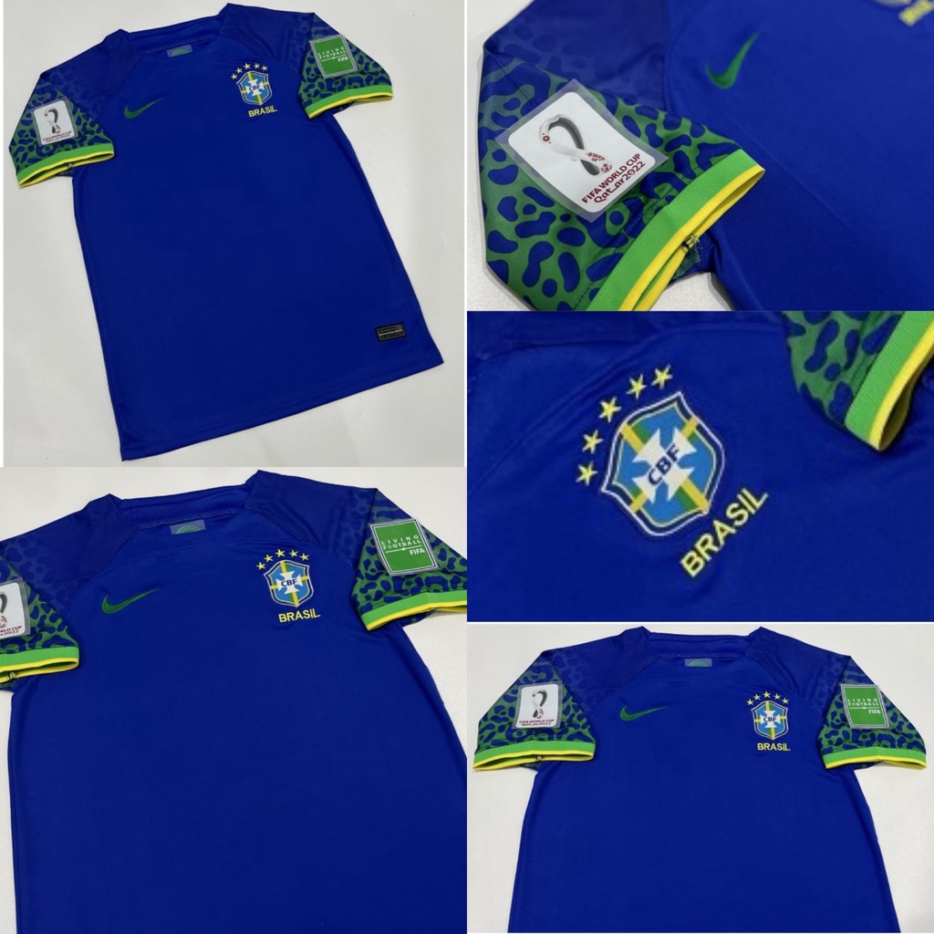 Jual JERSEY BOLA BRAZIL (GRADE ORI) AWAY | WORLD CUP QATAR 2022 GO NEW ...