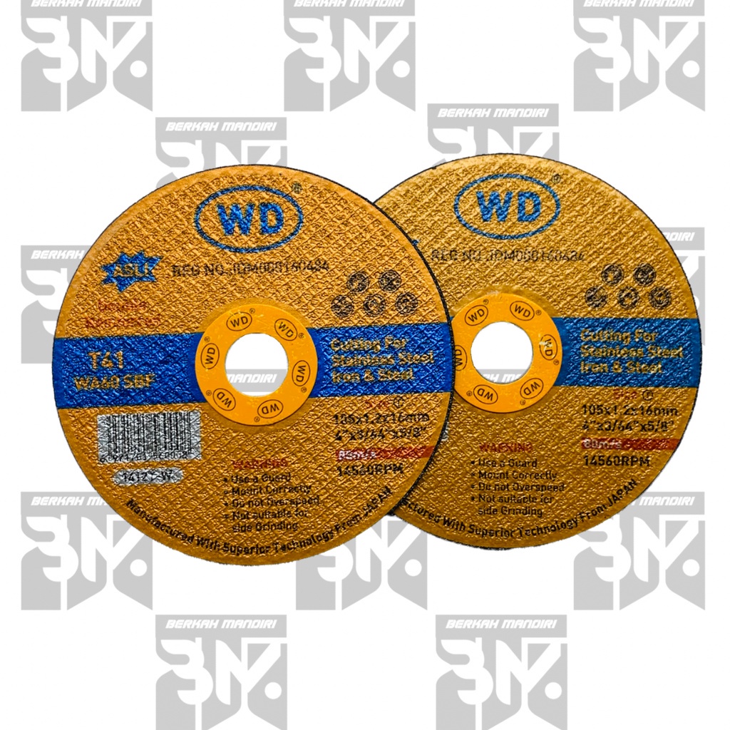 WD Batu gerinda potong besi 4&quot; x 1,2 spec T41 WA60-SBF mata gurinda cutting wheel resibon