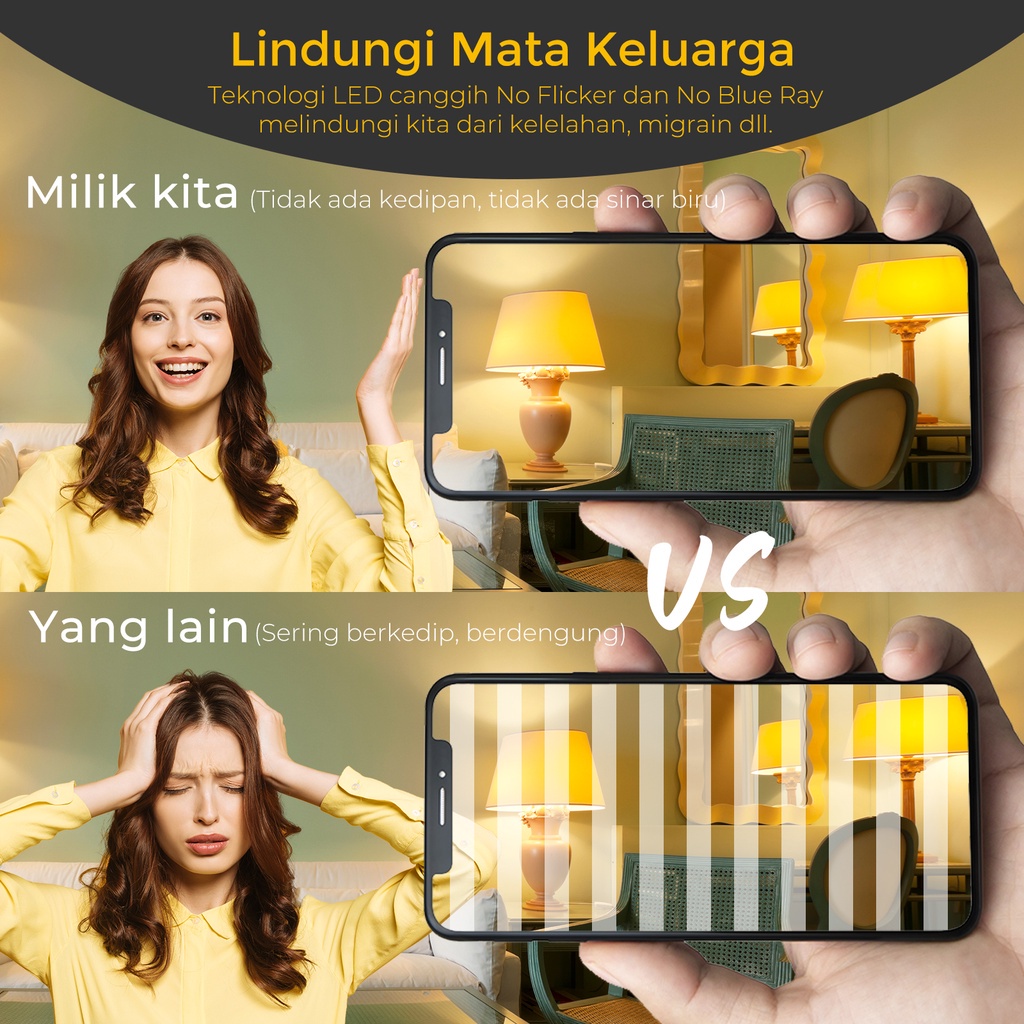 Topspot kualitas tinggi 3 Warna Bohlam LED Lampu Kotak Tiga 8W E27 Bulb Opal Matt 3-Step CCT Tune 800 lm Warm White Neutral White Cool White 3000K 4000K 6500K Daylight Bulb Hemat Energi Bolb untuk Lampu Meja Downlight