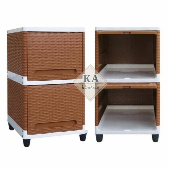 

Lemari Rak Laci Kabinet Serbaguna Plastik Susun 2 Club Flip stock ready