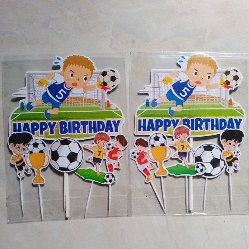 TOPPER ulang tahun/hiasan kue tart BOLA