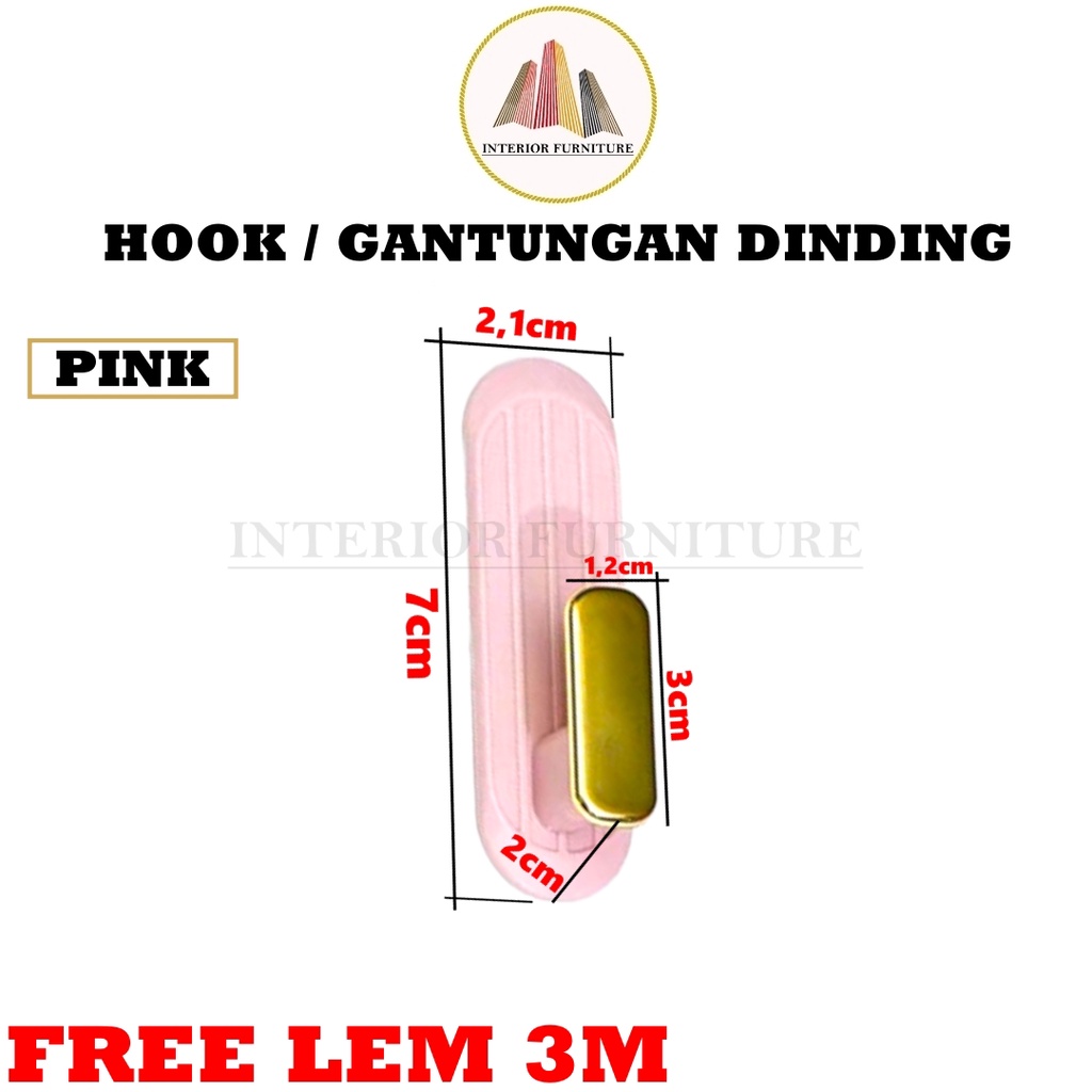 Hook Tempel Serbaguna Bisa Untuk Kait/Kunci/Baju/ Barang Lainnya