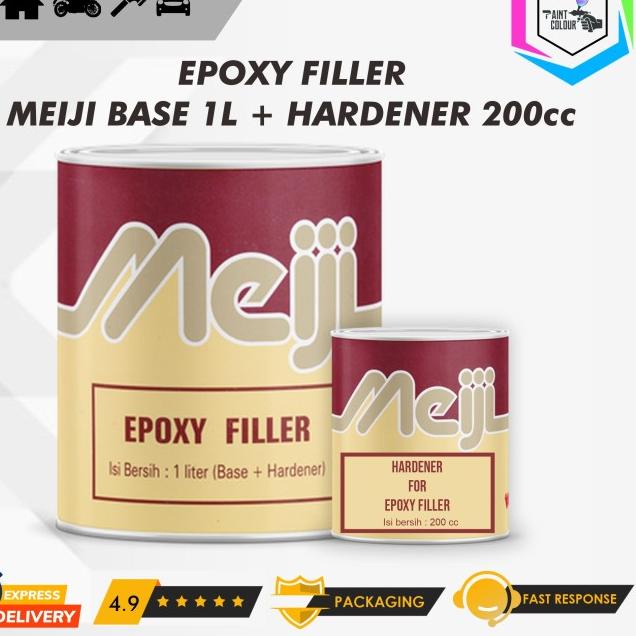 Epoxy Filler / Cat Dasar MEIJI Filler 1kg + Hardener - Abu-abu