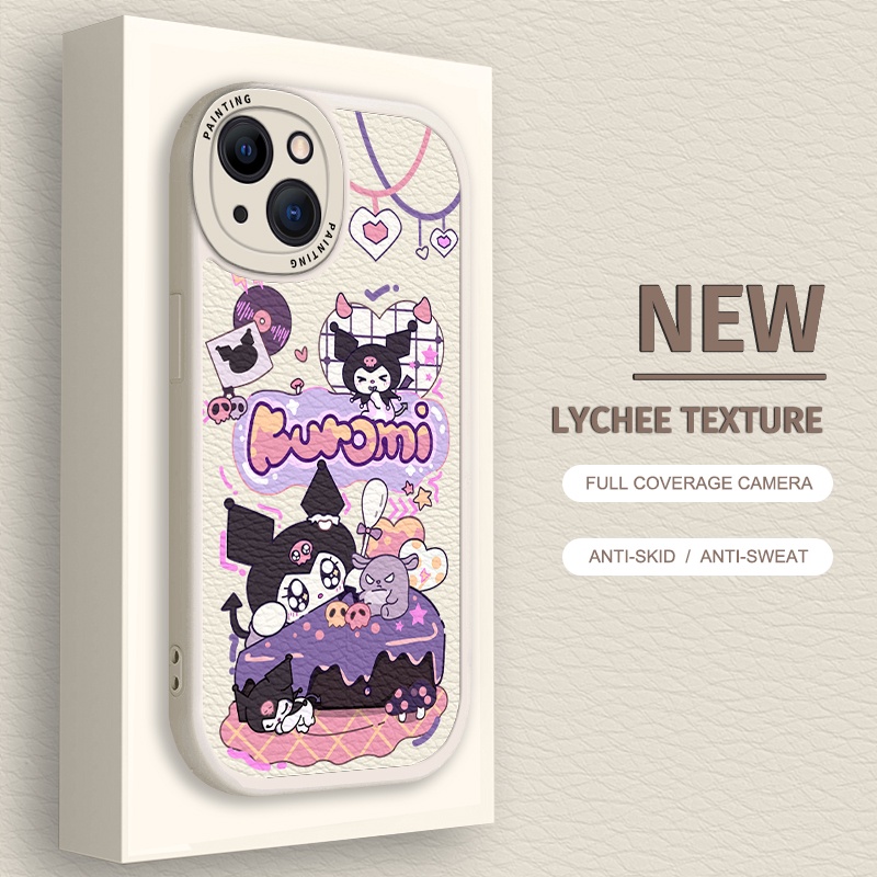 Soft Case Motif Kartun Kuromi Untuk iPhone 6 / 7 / 8 Plus / X / XR / Xs Max 14 / 13 / 11 Pro Max