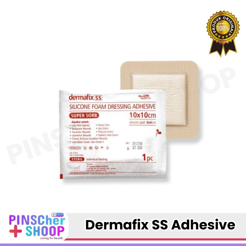 DERMAFIX SS SILICONE FOAM DRESING ADHESIVE SUPER SORB SATUAN