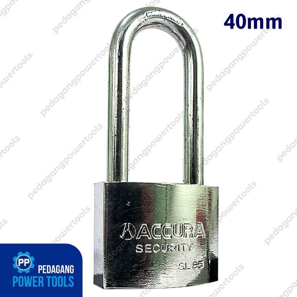 ACCURA GEMBOK BESI 40 MM LONG PADLOCK KUNCI PAGAR RUMAH LEHER PANJANG