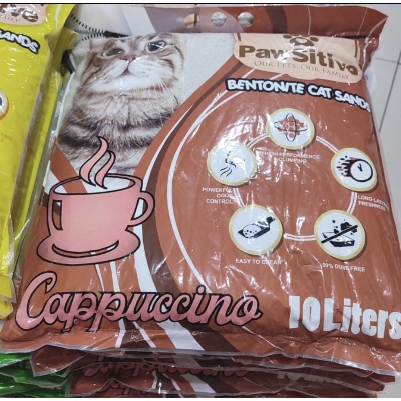 Pasir Kucing Wangi gumpal Pawsitive 10 litter Coffee