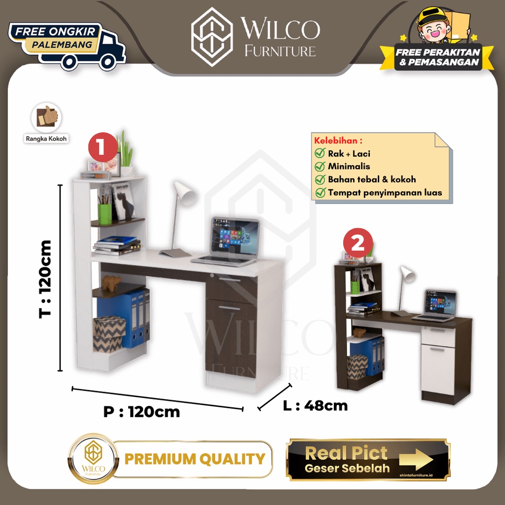 Meja Belajar MBB Mars / Meja Tulis Kantor / Meja Kantor Palembang