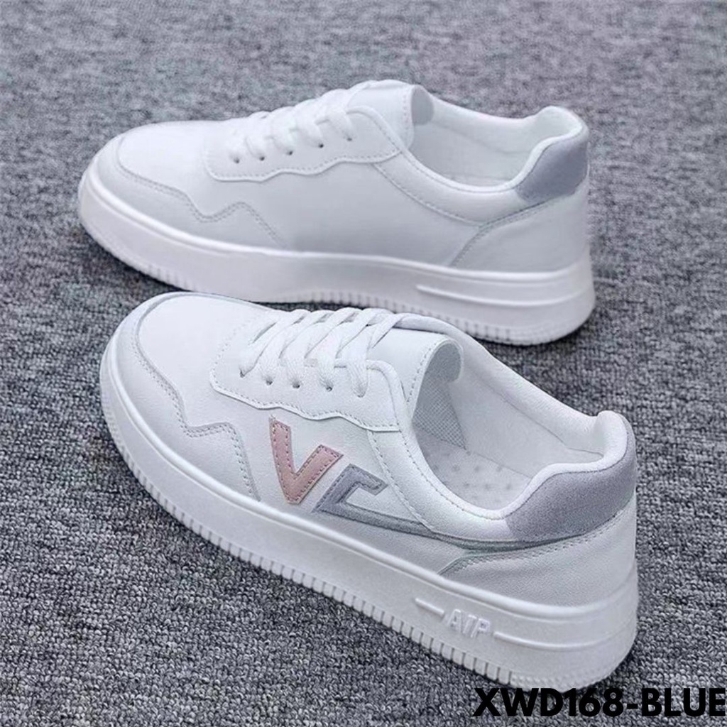 SNEAKERS WANITA KELUA JALAN TAMPILAN MEMPESONA NYAMAN LOW CUT BAHAN PU KUALITAS IMPORT WD168