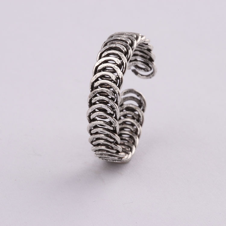 Cincin Rantai adjustable Bahan alloy Gaya vintage Eropa Amerika Untuk Pasangan