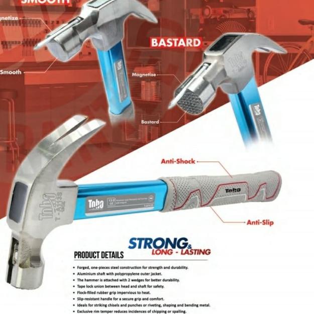 PALU KAMBING TOHO BIRU GAGANG KARET 16 OZ