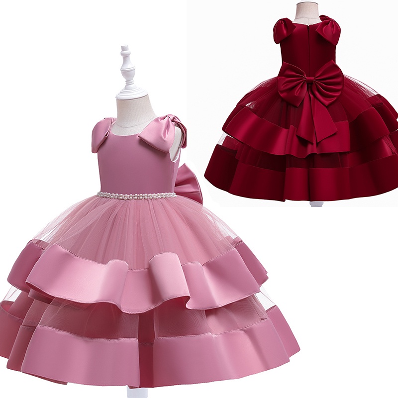 Anak -anak musim panas formal gaun putri besar untuk anak perempuan pesta gaun elegan untuk pernikahan