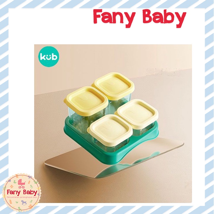 KUB - GLASS FOOD CONTAINER (2x60ML + 2x120ML)