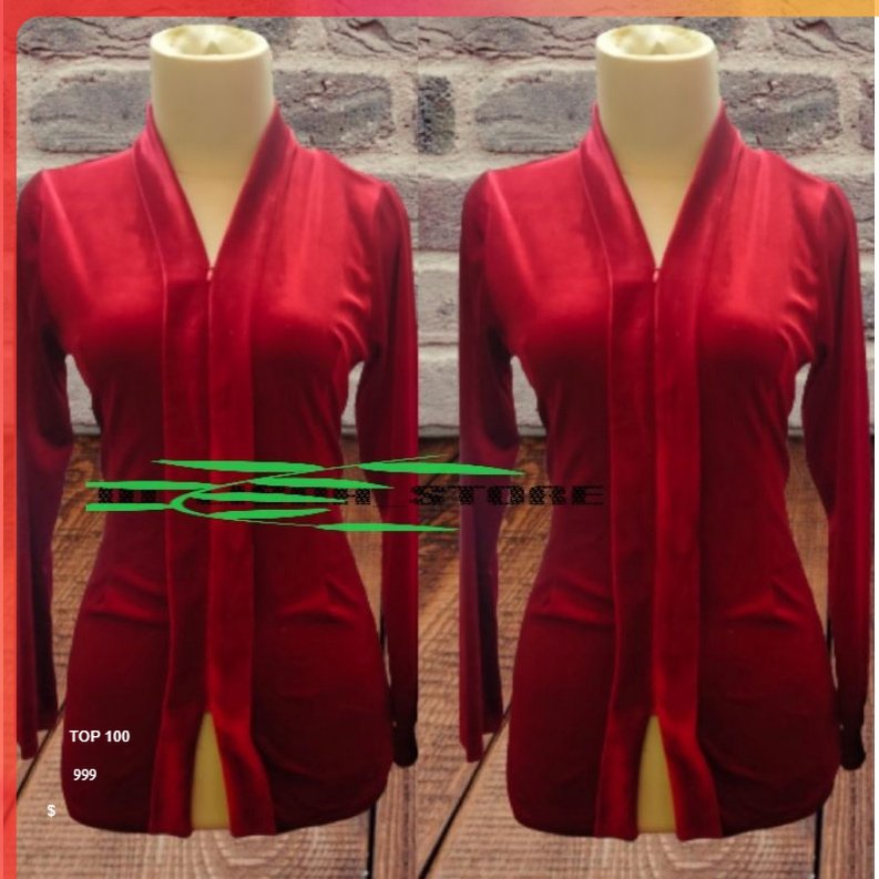 atasan kebaya bludru Kartini atasan bludru Kartini  (busui) Kebaya Bludru