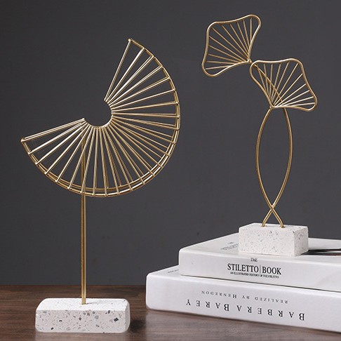 Pajangan Ginko Leaf Ornaments Gold Pajangan Meja Dekorasi Ornamen Gold