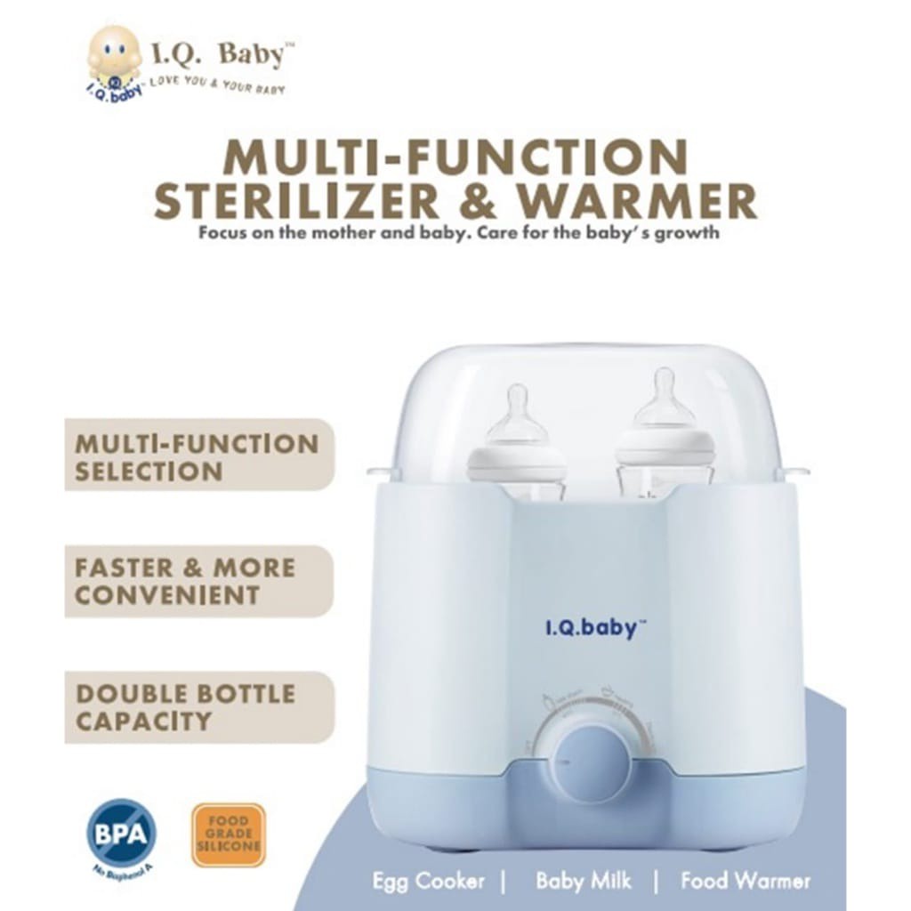 I.Q. BABY Multi Function Baby Food,Milk Warmer,Egg Cooker &amp; Sterilizer