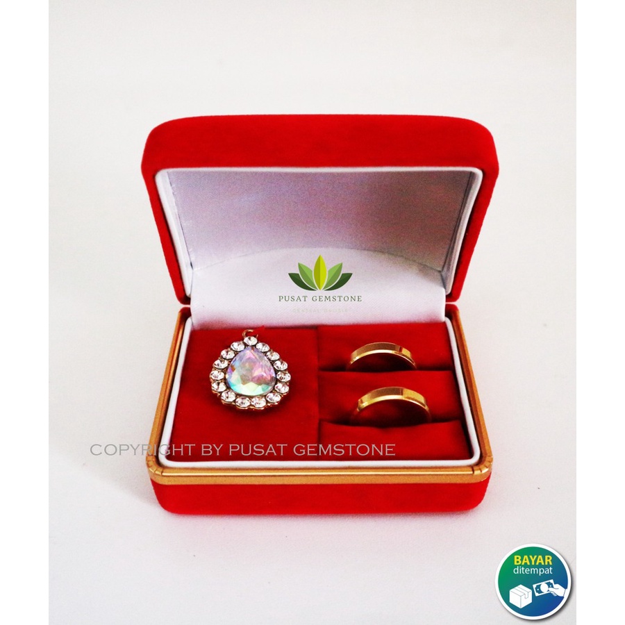 Kotak Cincin / Tempat 2 Cincin Bentuk Love