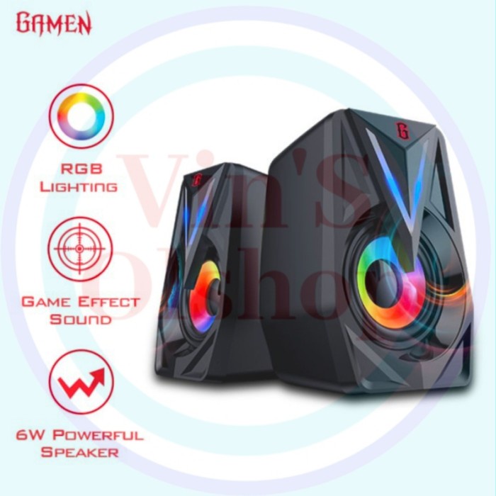 speaker Speaker Gaming Gamen GS1 Resmi/ Speaker Gaming PC/ Laptop/ Komputer(E0G5) Speaker PC Gaming 