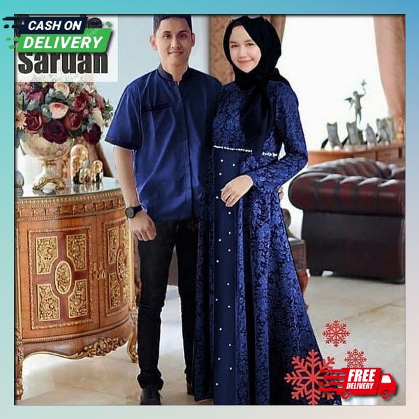Gamis Couple Keluarga Ghamis Suami Istri Import Setelan Baju Kluarga Ghsmis Copel Bestseller Sarimbi