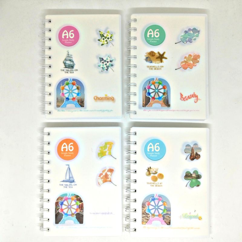 

Notebook Spiral A6 80 Lembar Aesthetic Hard Cover Motif BIANGLALA DAUN LAUT PEMANDANGAN