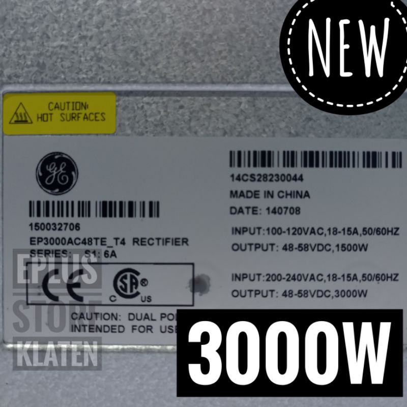 Switching EP3000AC48TE 48-58VDC 3000W RECTIFIER NEW PS139