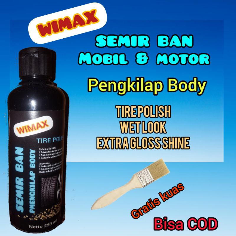 Semir Ban/Pengkilap Body motor/sparkboard/Doff/BONUS KUAS