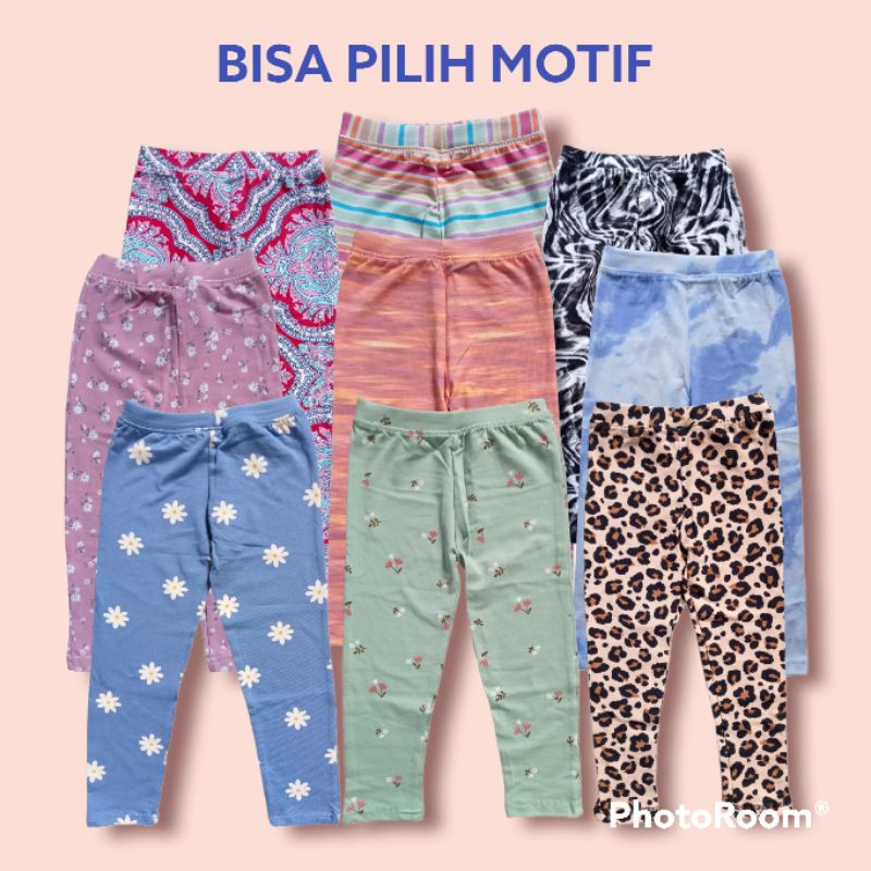 LEGING ANAK PEREMPUAN MOTIF / LEGING ANAK CEWEK MOTIF (BISA PILIH WARNA)